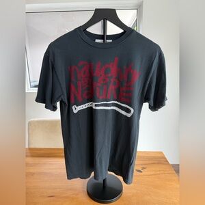 Daydreamer Black Tee with Red and White Graphic